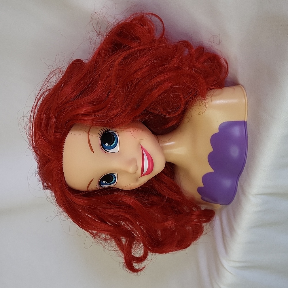 Disney Princess Little Mermaid Ariel Hair Styling Head Just Play 6"